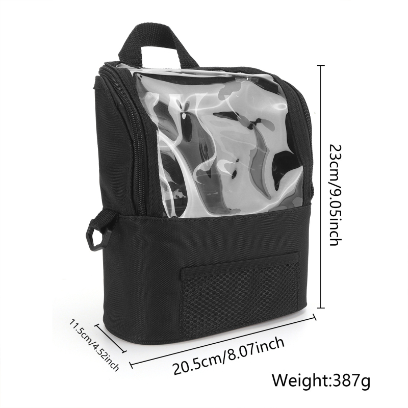 Átlátszó sminktáska nagy kapacitással, 400 g, hordozható helyszíni használatra