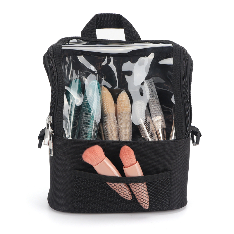 Átlátszó sminktáska nagy kapacitással, 400 g, hordozható helyszíni használatra