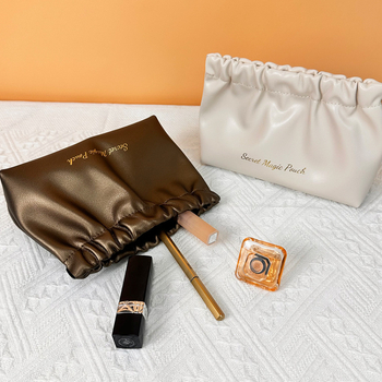 Φορητή καλλυντική τσάντα PU, αδιάβροχη, πολύ ελαφριά, επεκτάσιμη, με μεγάλη χωρητικότητα για καθημερινή χρήση