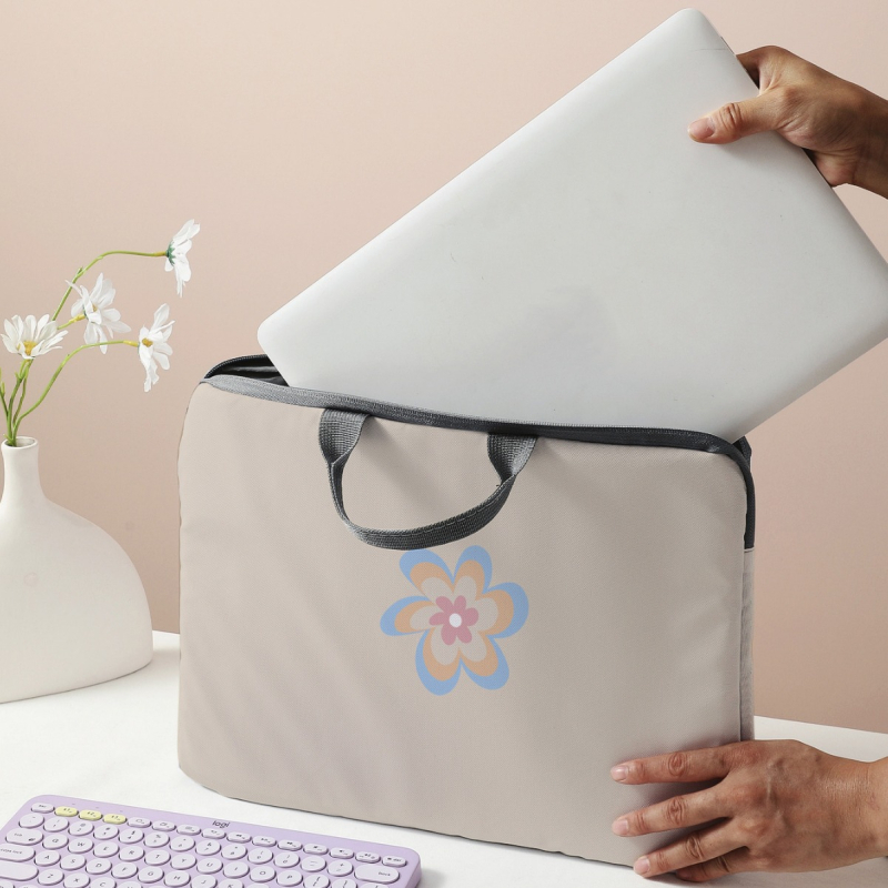 MONSTD 600D τσάντα φορητού με γεωμετρικό μοτίβο, επένδυση πολυεστέρα, αναπνεύσιμη και ανθεκτική protection