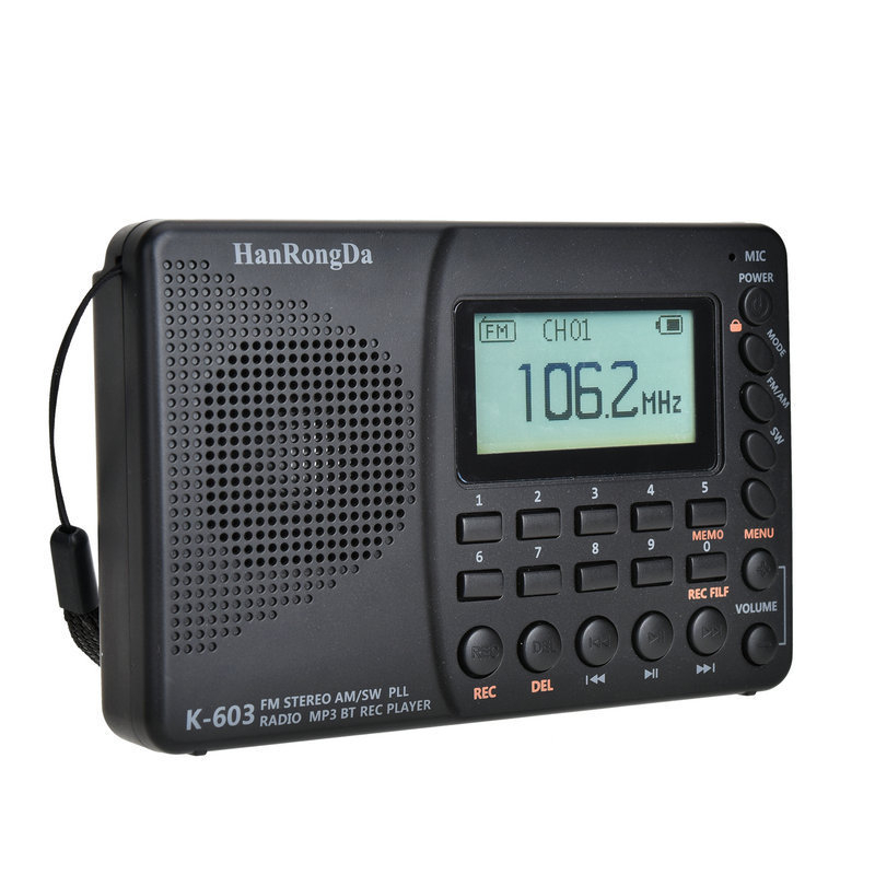 K603 Φορητό MP3 Player με Bluetooth, Ραδιόφωνο FM και Εγγραφή, 300 Προεπιλεγμένοι Σταθμοί