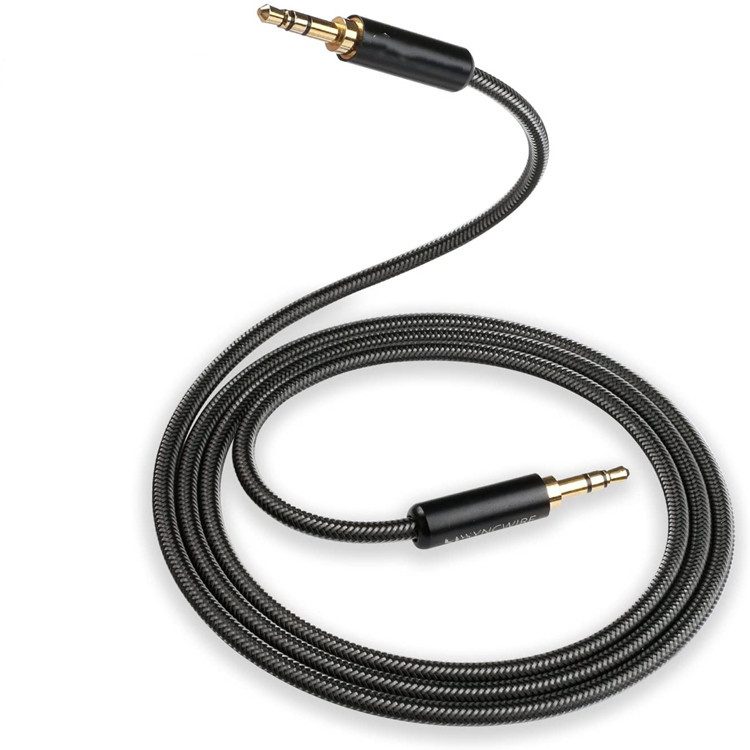 Автомобилен аудио кабел, 3,5 мм позлатен щепсел, медна сърцевина с покритие от калай, безкислородна мед, ROHS