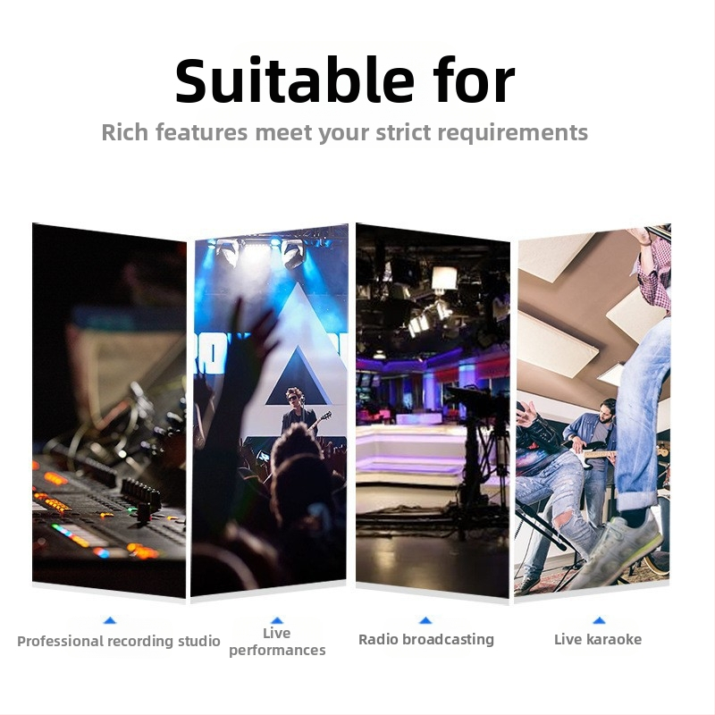 105 кондензаторен микрофон с външна звукова карта за лайв стрийминг и караоке - за компютър и мобилно устройство - кардиоиден модел, 100 Hz - 20 kHz, SNR ≥70 dB, моно