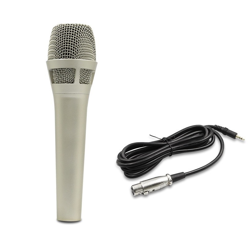 105 μικρόφωνο πυκνωτικό με εξωτερική κάρτα ήχου για ζωντανή μετάδοση και καραόκε - για PC και κινητό - καρδιοειδές μοτίβο λήψης, 100 Hz - 20 kHz, SNR ≥70 dB, Mono