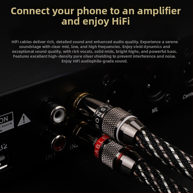 YYAUDIO καλώδιο ήχου 3,5 mm στερεο προς δύο RCA για συστήματα ήχου/βίντεο, ROHS πιστοποίηση