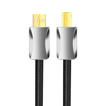 USB аудио кабел YY-USB, сребърно покритие 6N, A-to-B USB конектор, HiFi DAC кабел