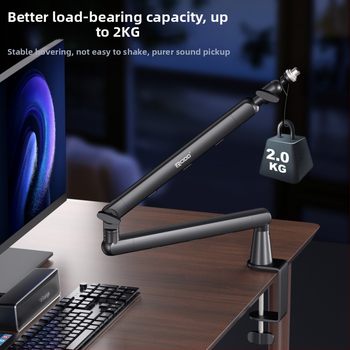 RODD AK-55 Βάση Μικροφώνου με Κρυφό Καλώδιο, Ρυθμιζόμενη Αρθρωτική Κίνηση για Μικρόφωνα και Κινητές Συσκευές