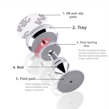 MVS Ακουστικά Αποσβεστήρια από Καθαρό Χαλκό MF5/6 για Ηχεία και Ενισχυτές, Επίχρυσωση ή Ροδιοποίηση