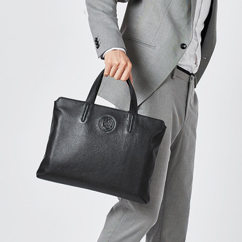 Мъжки кожен делови сак за лаптоп — кожа от първи слой, водоустойчив и устойчив на износване, голям капацитет