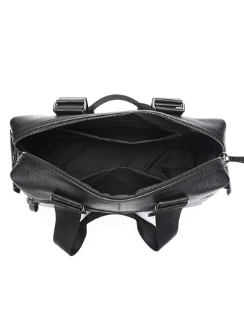 Мъжка кожена чанта, естествена кожа (първи слой кравешка кожа), градски минимализъм, едноцветна, подплата полиестрово-памучна