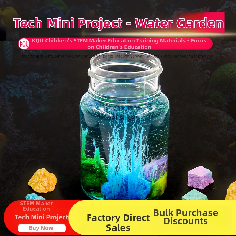 Kequ STEAM izglītības komplekts: ūdens dārziņš ar burvju akmeni DIY eksperimentiem, daudz materiālu, vecums 7–14 gadi