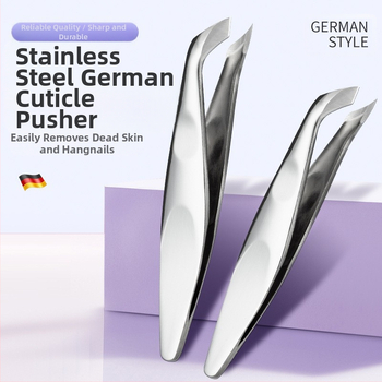 Senten Rusijos stiliaus nerūdijančio plieno kutikulos žnyplės su kampiniu ašmeniu, profesionali nagų priežiūra, odelių šalinimas