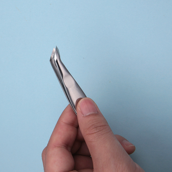 Senten Rusijos stiliaus nerūdijančio plieno kutikulos žnyplės su kampiniu ašmeniu, profesionali nagų priežiūra, odelių šalinimas