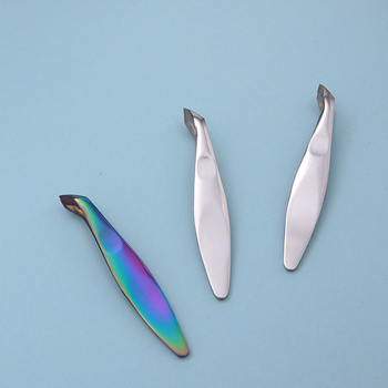 Senten Rusijos stiliaus nerūdijančio plieno kutikulos žnyplės su kampiniu ašmeniu, profesionali nagų priežiūra, odelių šalinimas