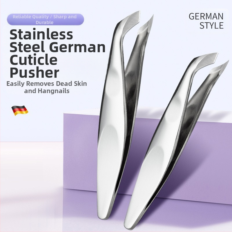 Senten Rusijos stiliaus nerūdijančio plieno kutikulos žnyplės su kampiniu ašmeniu, profesionali nagų priežiūra, odelių šalinimas