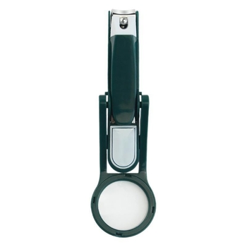 Κόπτης νυχιών με μεγεθυντικό φακό, αντι-εκτόξευση, πλαστικό και ανοξείδωτο ατσάλι, για 6+ ετών, οικιακή χρήση