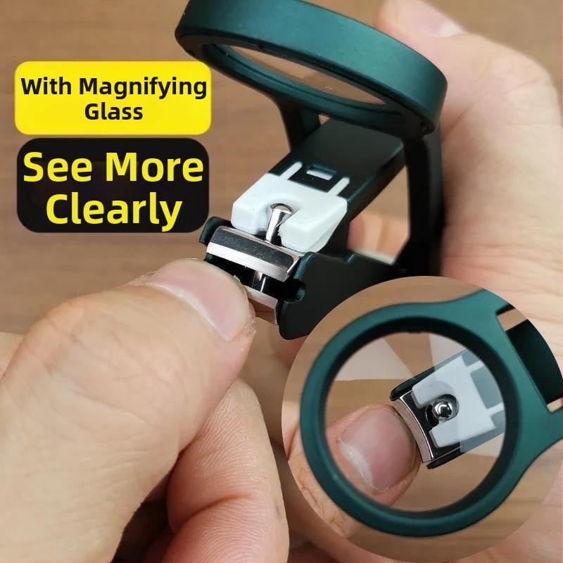 Клипер за нокти с лупа, против разпръскване, пластмаса и неръждаема стомана, за деца над 6 години, домашна употреба