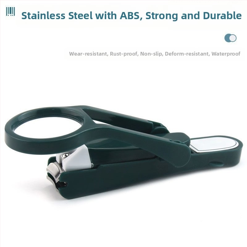 Клипер за нокти с лупа, против разпръскване, пластмаса и неръждаема стомана, за деца над 6 години, домашна употреба