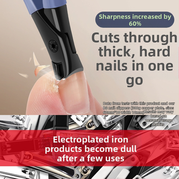 Κόπτης νυχιών, Ανοξείδωτος χάλυβας, Πλατύ στόμιο, Μεγάλο άνοιγμα, Οξεία κόψη, Ευθύς λεπίδα