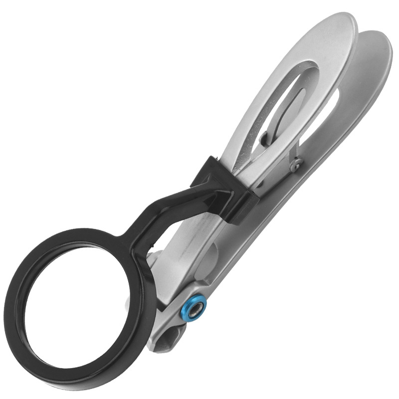 Moonhao неръждаеми ножици за нокти с лупа, голям отвор, плосък дизайн