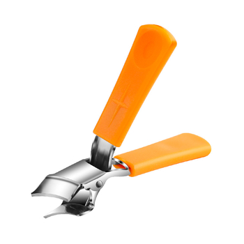 Νυχιών κοπτικό εργαλείο με μεγάλο άνοιγμα, μυτερές άκρες, κεκλιμένο στόμιο; πλαστικό + ανοξείδωτο ατσάλι; 36 g