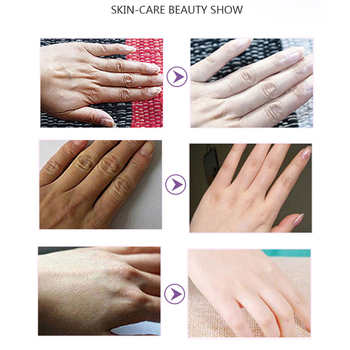 Лавандова маска за ръце – аминокиселини, лавандово етерично масло, натриев хиалуронат; тънък лист; нето съдържание: 18; Ефективност: овлажняваща, хидратираща, изсветлява тена на кожата