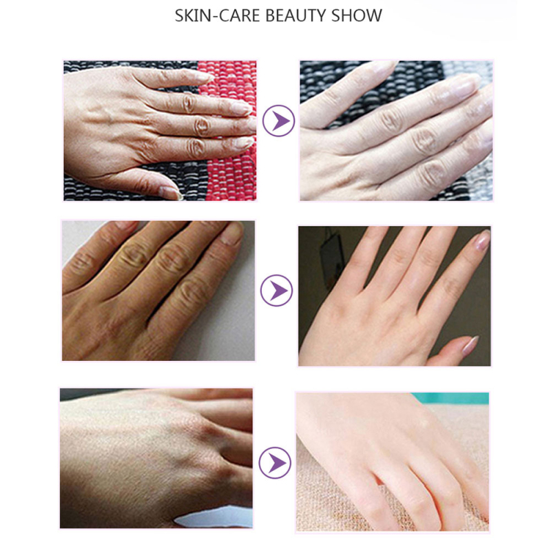 Лавандова маска за ръце – аминокиселини, лавандово етерично масло, натриев хиалуронат; тънък лист; нето съдържание: 18; Ефективност: овлажняваща, хидратираща, изсветлява тена на кожата