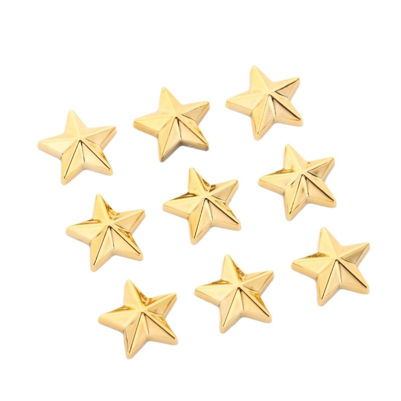 Accesorii DIY pentru bijuterii cu stea cu cinci colțuri din rășină, componente din plastic electroplacate, origine Zhejiang, primăvara 2023
