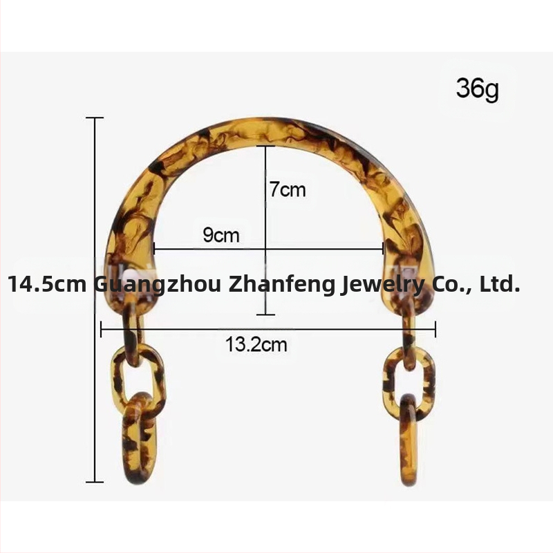 Junfeng пластмасова дръжка за чанта с U-образна верига и акрилна ръкохватка, едноцветен дизайн, намалява натоварването, аксесоар за багаж, пролет 2024