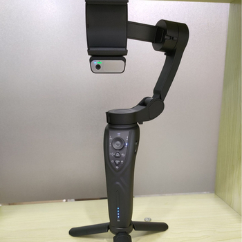 F12 Τρι-άξονικός σταθεροποιητής Smartphone με AI παρακολούθηση, για λήψεις και ζωντανή μετάδοση, με στήριγμα φωτισμού