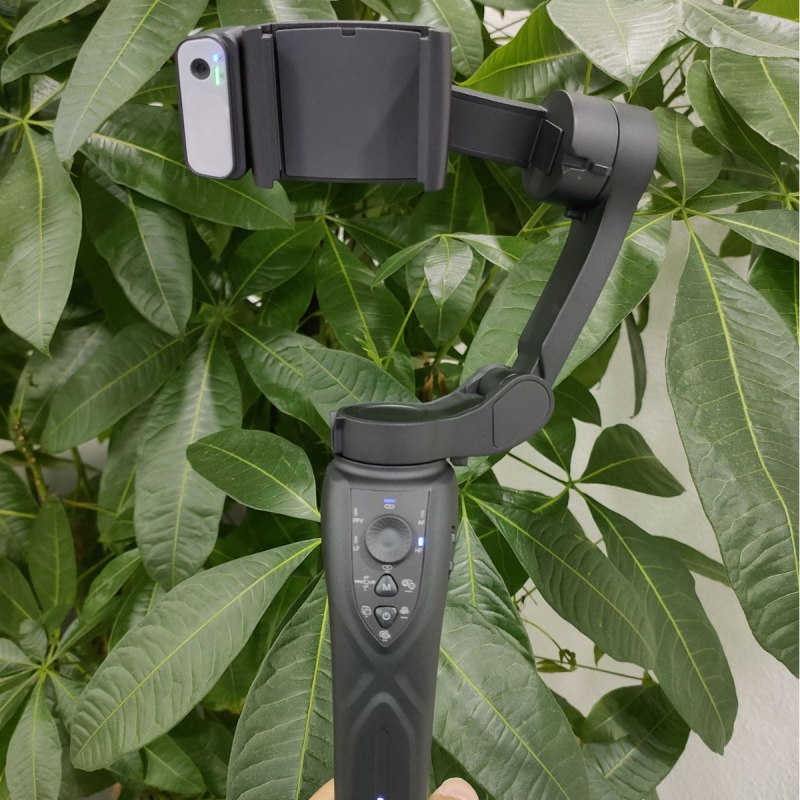 F12 Τρι-άξονικός σταθεροποιητής Smartphone με AI παρακολούθηση, για λήψεις και ζωντανή μετάδοση, με στήριγμα φωτισμού