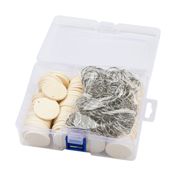 Σετ μπρελόκ από ξύλινες φέτες – υλικό Schima superba, αγροτικό στυλ, κυκλικοί δίσκοι