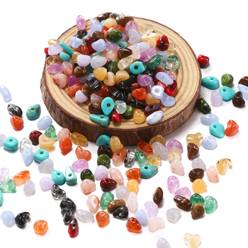 Σετ ακρυλικών χαντρών γκράβιλ με 15-γραμ., ακανόνιστες ψεύτικες πέτρες βαμμένες με ομίχλη για DIY Κοσμήματα