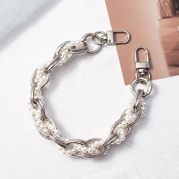 Ланярд за мобилен телефон, сплавен материал, ръчна изработка, женски стил, въже от сплав с метална катарама, персонализация: възможна