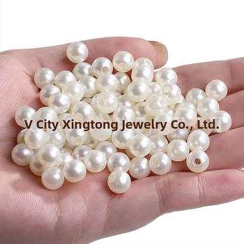 ABS χάντρες με διάτρητο άνοιγμα – σφαιρικά μιμητικά μαργαριτάρια για DIY αξεσουάρ