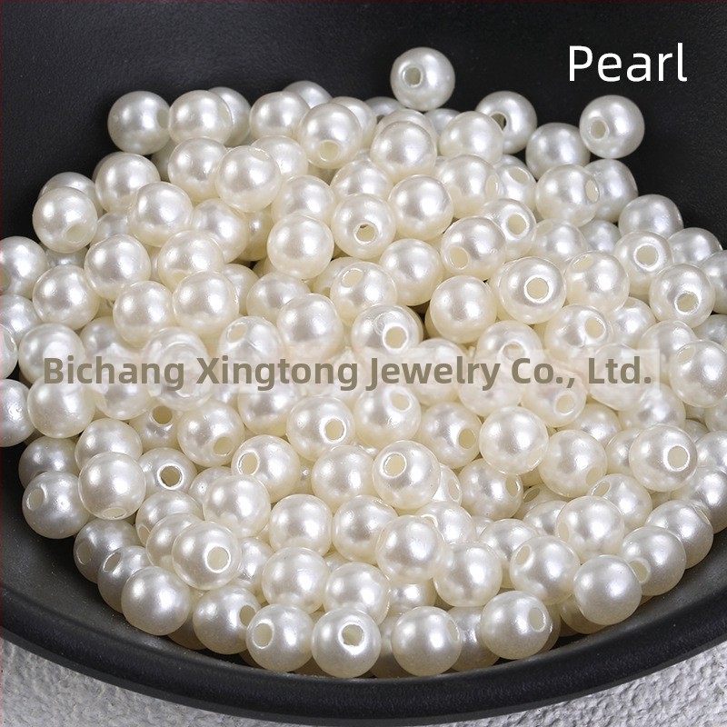 ABS χάντρες με διάτρητο άνοιγμα – σφαιρικά μιμητικά μαργαριτάρια για DIY αξεσουάρ