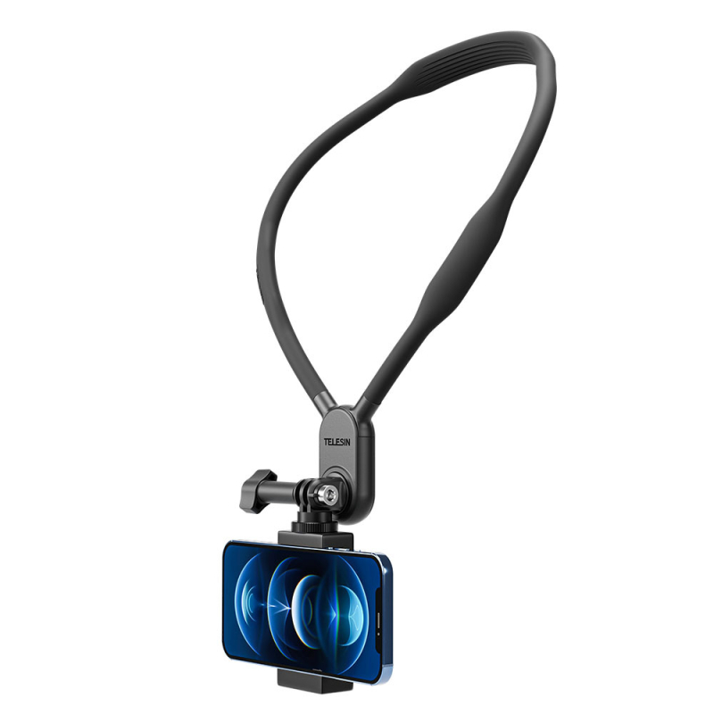 TELESIN AG1457 Κρεμάστρα λαιμού για GoPro και κάμερες δράσης – σιλικόνη+ABS, καθολική, προβολή από πρώτο πρόσωπο