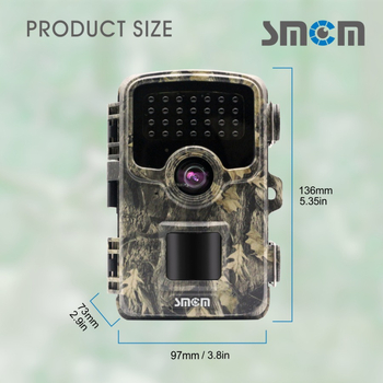 SMCM PH830 Κάμερα θήρας με υπέρυθρη απεικόνιση, 2.7K/48MP, LCD 2,0 ιντσών, αποθήκευση TF κάρτας