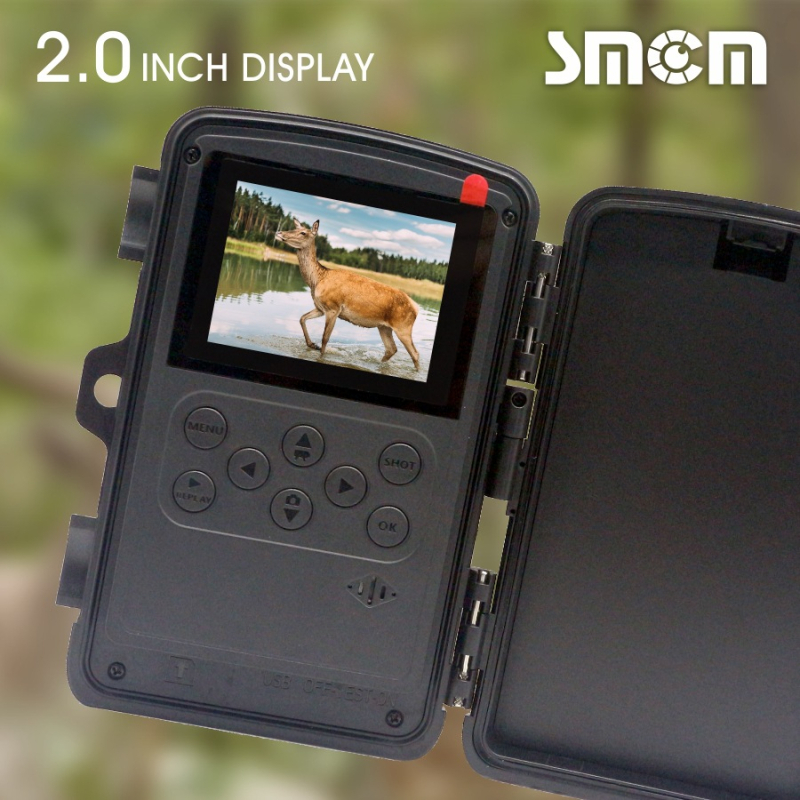 SMCM PH830 Κάμερα θήρας με υπέρυθρη απεικόνιση, 2.7K/48MP, LCD 2,0 ιντσών, αποθήκευση TF κάρτας