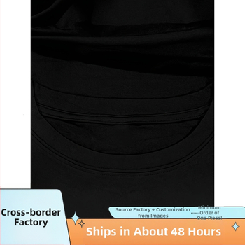 Μπλούζα T με εκτύπωση γράμματος New York, στρογγυλή λαιμόκοψη, κοντά μανίκια, ύφασμα από βαμβάκι με μίγμα πολυεστέρα-ελαστάνης