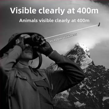 Infraraudonųjų spindulių naktinis regėjimas ant galvos NV8160 (10x optinis priartinimas; 8x skaitmeninis priartinimas; 25 mm objektyvas; 400 m spindulys; 3,7 V maitinimas)