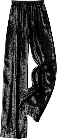 Есен 2024 Женски панталони с висока талия и прав крак, полиестер, ежедневни