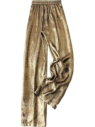 Есен 2024 Женски панталони с висока талия и прав крак, полиестер, ежедневни