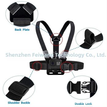 GoPro 12/11/10 Κιτ Κάμερας Δράσης για Ζωντανή Μετάδοση Selfie με 360° Περιστρεπόμενο Κλιπ Τηλεφώνου και Θωρακικό Ιμάντα (ABS+PC)