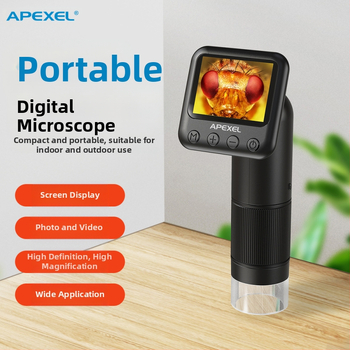 APEXEL ψηφιακό μικροσκόπιο, 800x μεγέθυνση, εικόνα υψηλής ευκρίνειας, για βιολογική παρατήρηση και αξιολόγηση κοσμημάτων, κατάλληλο για εκπαίδευση και έρευνα