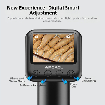 APEXEL ψηφιακό μικροσκόπιο, 800x μεγέθυνση, εικόνα υψηλής ευκρίνειας, για βιολογική παρατήρηση και αξιολόγηση κοσμημάτων, κατάλληλο για εκπαίδευση και έρευνα