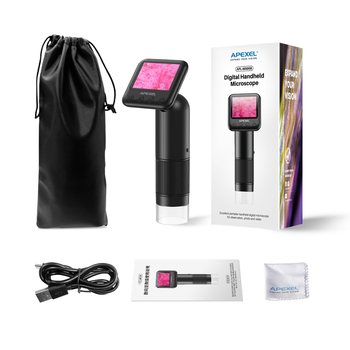 APEXEL ψηφιακό μικροσκόπιο, 800x μεγέθυνση, εικόνα υψηλής ευκρίνειας, για βιολογική παρατήρηση και αξιολόγηση κοσμημάτων, κατάλληλο για εκπαίδευση και έρευνα