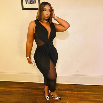 Γυναικείος ολόσωμος συνδυασμός με διχτυωτή ύφανση, στυλ διανοούμενο, χωρίς μανίκια, μήκος παντελονιού, ύφασμα πολυεστερικό