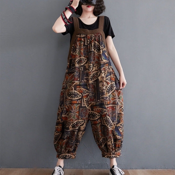 Γυναικείος ολόσωμος φορμά με τιράντες – εκτύπωση, cropped μήκος, καλοκαιρινό casual στυλ, χαλαρή γραμμή; ύφασμα πολυεστέρας, κύρια σύνθεση βινylon