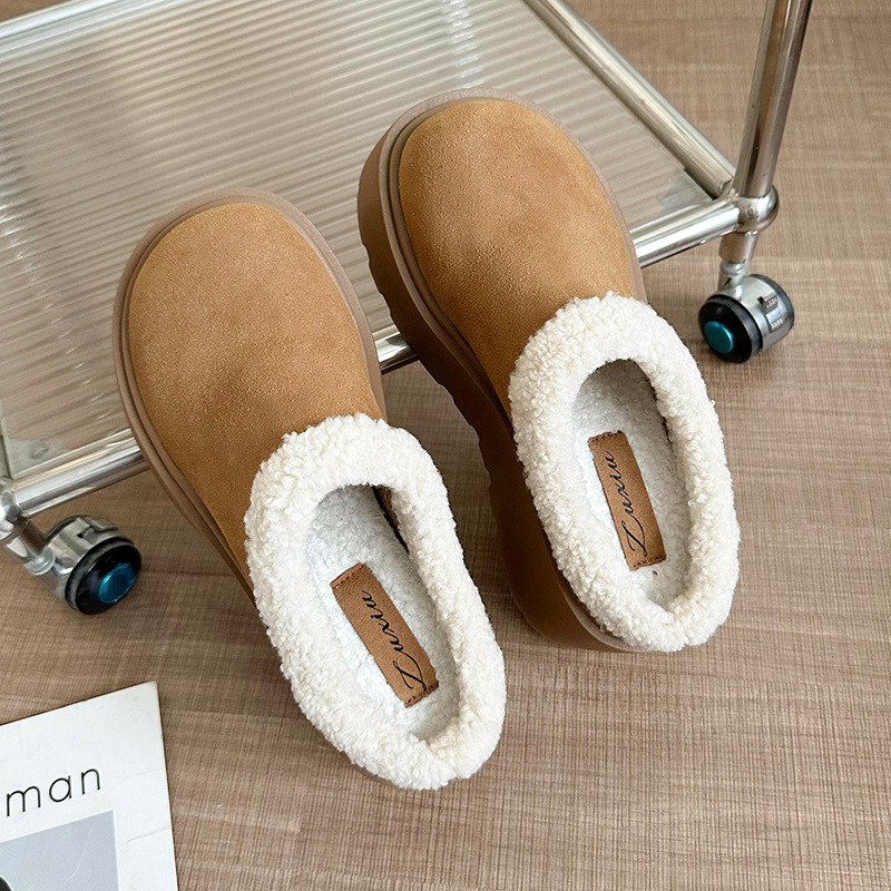 Sieviešu čības ar bieza zoles, retro stils, aizvērts pirksts (Augšējā daļa: Frosted; Pirksta forma: apaļa; Zole: Rubber; Iekšējais materiāls: Microfiber; Stils: Vintage)